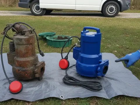 Ancienne pompe et pompe neuve